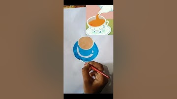 #Draw a cup and saucer#tea set drawing #Short