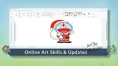 How to Draw Doraemon in Microsoft Paint | Step-by-Step Art | Ms paint Arts #doraemon #mspaint