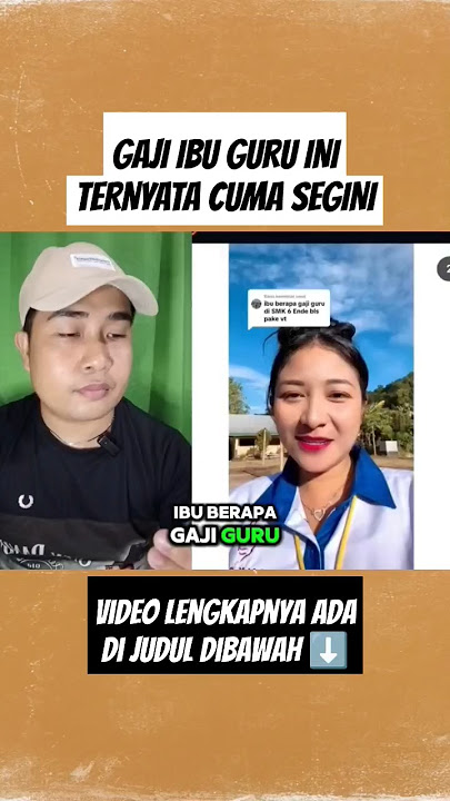 Gaji ibu guru cantik ini sangat kecil, semoga diperhatikan pemerintah 🙏