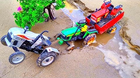 Diy tractor stuck in mud Mini science project ||Part - 42|| Tractor video || @topminiloading1935