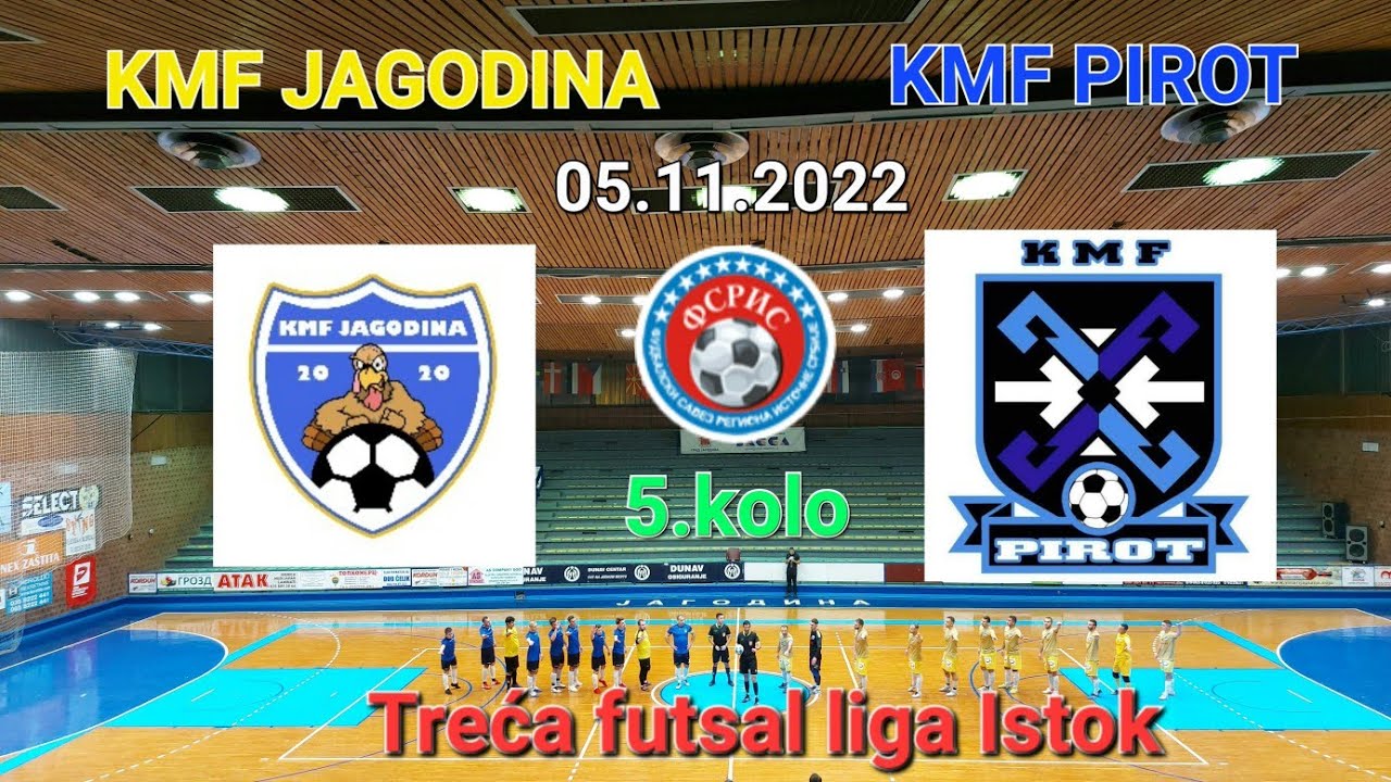 KMF JAGODINA-KMF PIROT 5-2 (2-0) 5.KOLO Treća futsal liga FSRIS 2022/23
