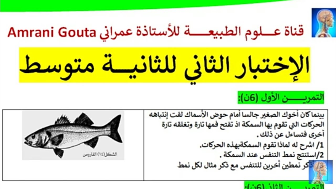 اختبار مقترح بقوة للفصل الثاني سنة ثانية متوسط 2022 النموذج الأول