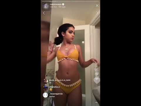 Malu Trevejo Nip Slip Twerk In Bikini On Insta Live