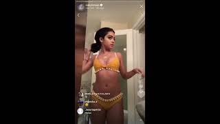 Malu Trevejo Nip Slip Twerk In Bikini On Insta Live.