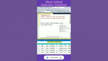 #sql interview Question #shorts #sql #query #employees #interview #fun  @SekharAcademy1