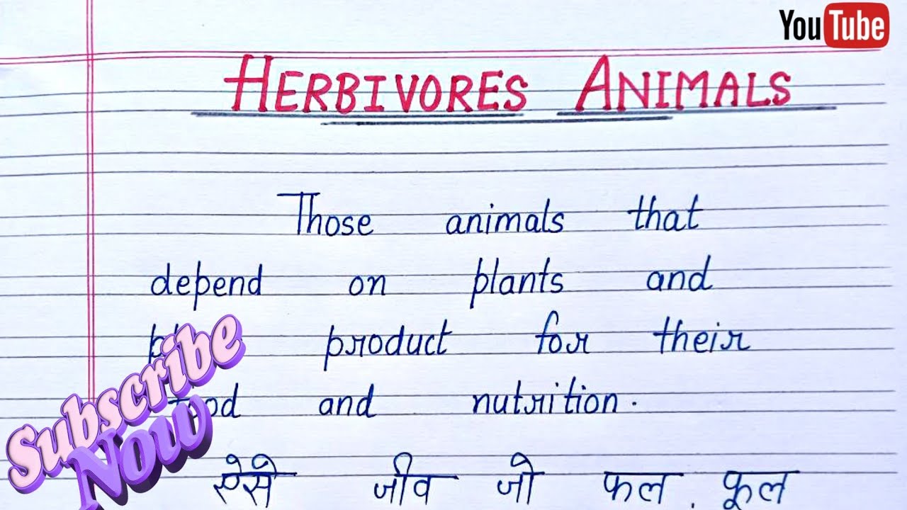 Herbivores Animals शाकाहारी जानवरShort Notes on Herbivores Animals in English शाकाहारी जानवर