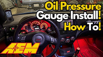 AEM Oil Pressure Gauge Install!! (How To)