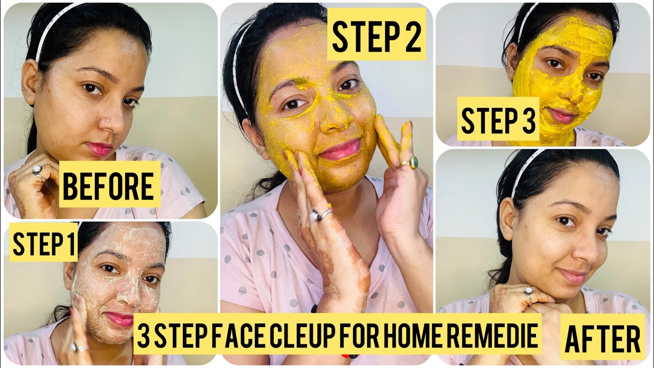 3 Step cleanup for home remedies// Clean and Glowing skin care ...