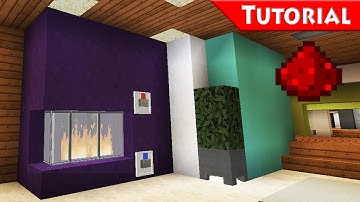 Easy Working Fireplace / Minecraft / Redstone - Tutorial / For Modern House / how to make
