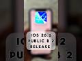 Apple ios 26.2 Public Beta 2 Version Release Iphone 11 new features #youtubeshorts #iphone