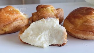 ホットケーキミックスでできる？！シュークリーム作り方 cream puff 슈크림