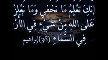 سورة ابراهيم اية 41-38  للقارئ: عمار مرزا