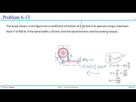 MD Lecture 26 Brakes and Clutches 6 End of chapter problems