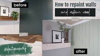 How To: Paint Walls and Re-Stain Wood | BEGINNERS by NextJeneration 1,434 views 3 years ago 13 minutes, 8 seconds