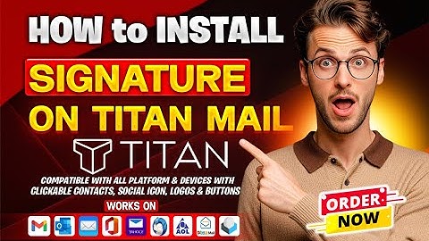 How to install an HTML signature in TITAN email, How to add signature in TITAN email platform