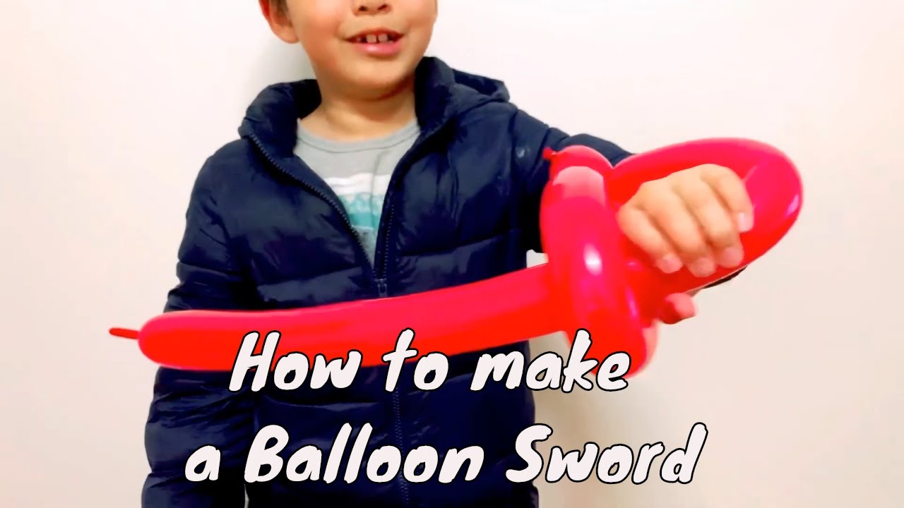 How to make a sword from balloon for beginners - YouTube