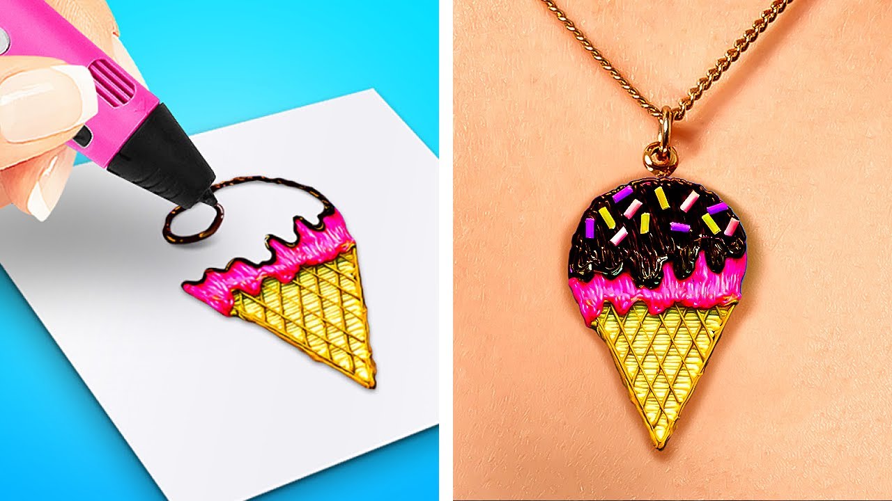 3D PEN AND EPOXY RESIN JEWELRY || Easy DIY Ideas - YouTube