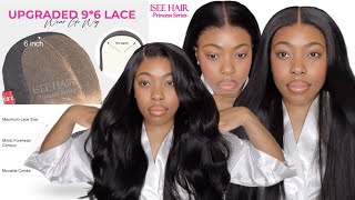 NEW M CAP 9X6 LACE CLOSURE GLUELESS YAKI STRAIGHT WIG, PRE PLUCKED, CUT, BLEACHED LACE | ISEE HAIR