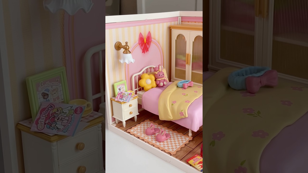 [ASMR] Miniature Pink Bedroom 💖 Rolife DIY Super Creator Kit 