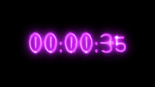 Purple Vampire Neon Timer 35 Seconds (Stopwatch)