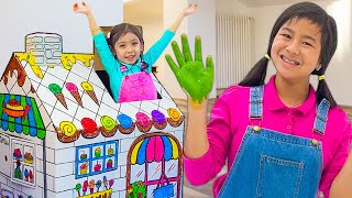 Jannie and Maddie Play and Paint Color Playhouses