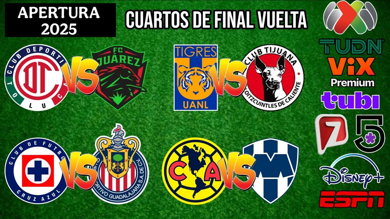 FECHAS, HORARIOS Y CANALES PARA LOS CUARTOS DE FINAL VUELTA | LIGA MX ...