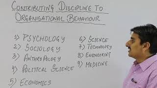 Discipline to Org  Behaviour 1