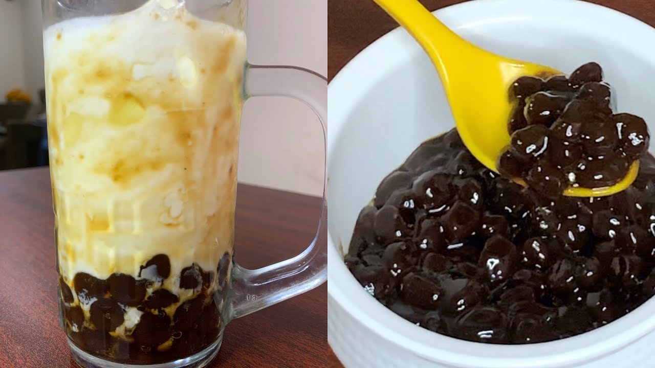 Boba Milk Recipe |Tapioca Pearls |Brownsugar Boba Milk | Boba at home -AddlinYummyCooking
