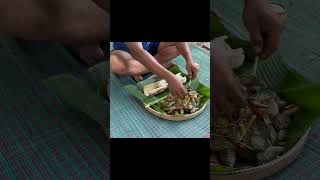 Eating Fish Cooking in Bamboo Yummy Yummy cambodiafood food cooking