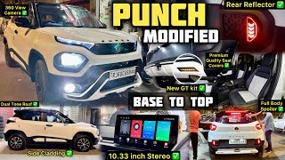 Tata Punch Pure Base To Top Modification With Price ✅ Tata Punch Base Model Modified