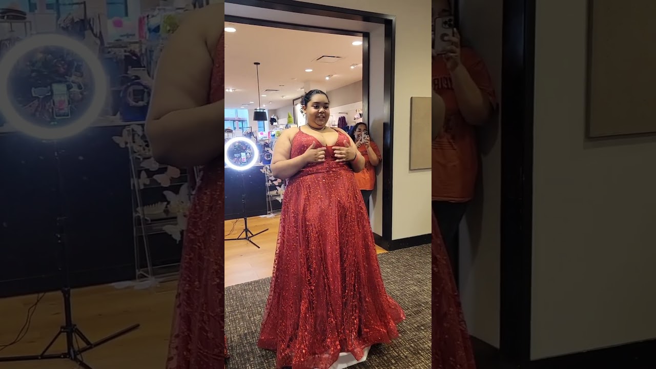 juicy body goddess prom dress Plus Size by in Houston Prom Try On! Crown The