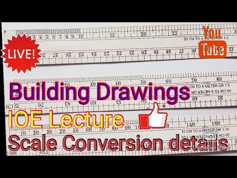 Building Drawings!How to draw plan !scale conversion! using of scale 1: ...