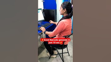 Excel Barcode generate in just 10 sec🔥😲 #excel #exceltips #computer #viral #shortvideo