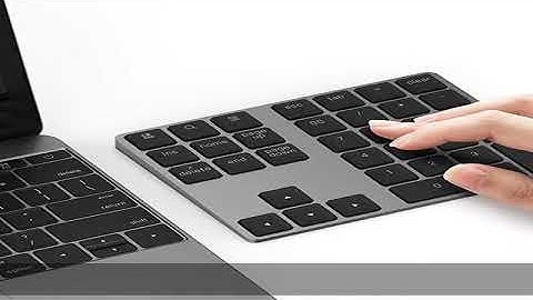 Bluetooth Number Pad, Lekvey Aluminum Rechargeable Wireless Numeric Keypad Slim 34-Keys External Nu