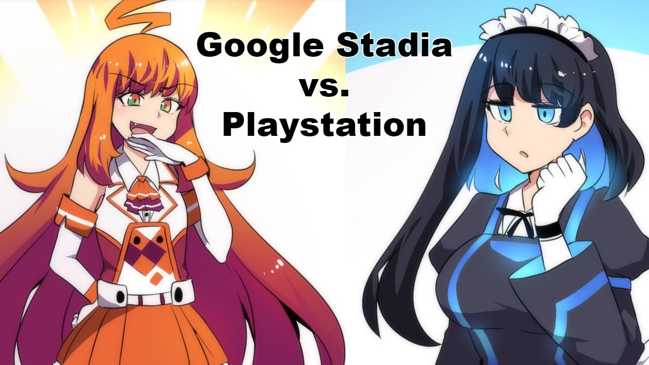 ⁣Playstation-Chan Meets Google Stadia-Chan