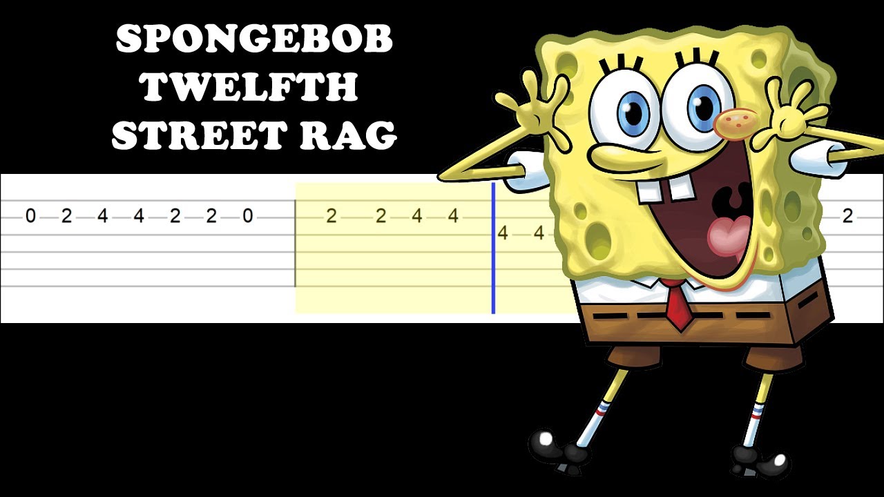 SpongeBob - Twelfth Rag Guitar Tabs Tutorial) -