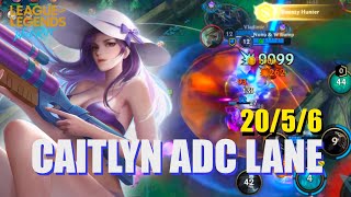 Wild Rift - TOP 10 CAITLYN - 20 KILL GAME - HIGH ELO