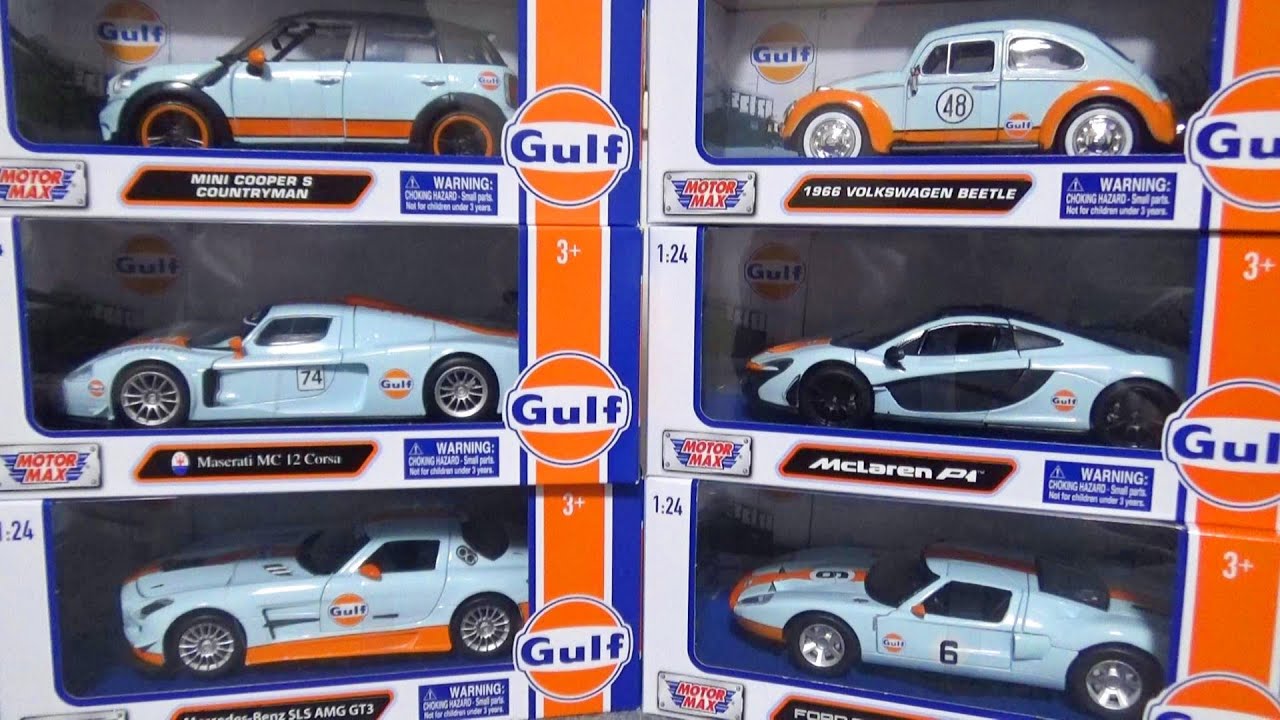Open MOTORMAX 1/24 GULF and play ♪ Beetle, Mini Cooper, McLaren