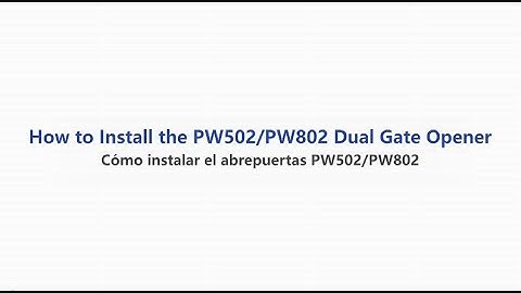 TOPENS PW502/PW802 Gate Opener Installation Video
