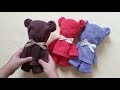 พับผ้าขนหนูเป็นน้องหมีนุ่มนิ่ม  (How to : A TOWEL LITTLE BEAR)
