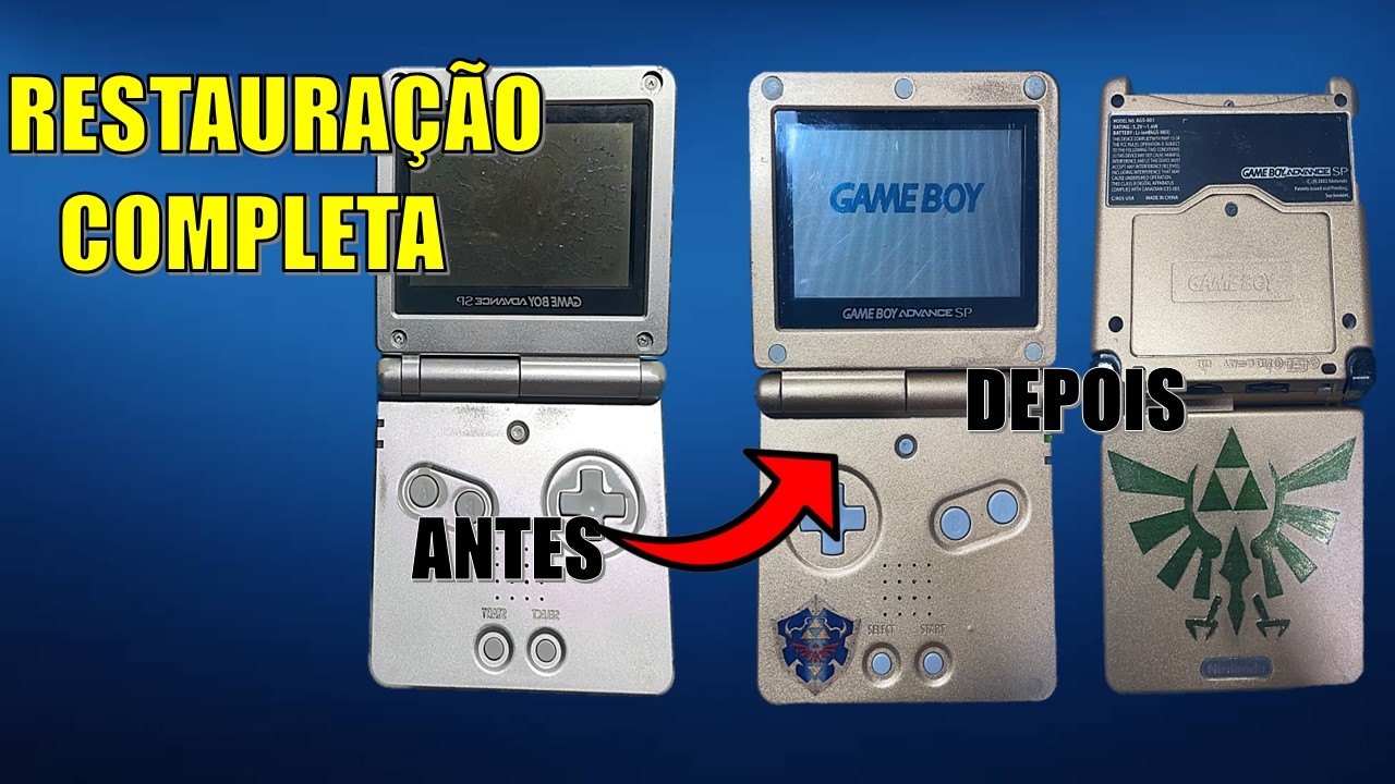 GAME BOY ADVANCE SP RESTAURAÇÃO COMPLETA /GAME BOY ADVANCE  SP FULL RESTORATION#gameboy #restoration