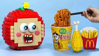 Delicious Spicy Noodles, Fries Mukbang With Cocoapple - Lego In Real Life | Asmr Animation