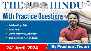 The Hindu Analysis by Prashant Tiwari | 24 April 2024 | Current Affairs Today | StudyIQ