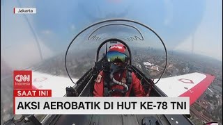 Memukau! Momen Aerobatik Pesawat di HUT ke-78 TNI