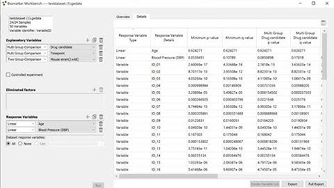 Use Biomarker Workbench for advanced set up of multiple statistical tests