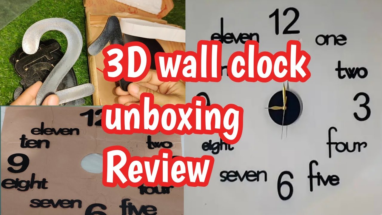 Unboxing Wooden 3D Diy wall clock || how to make 3d wall clock at home ...