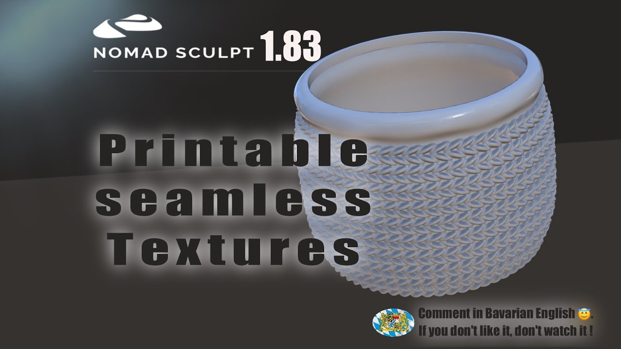 Nomad Sculpt - Printable seamless textures - 3d printing - Tutorial (V1.83  - 30.9.2023) 