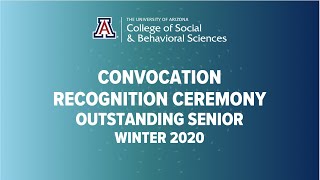 2020 Winter Convocation: Outstanding Senior