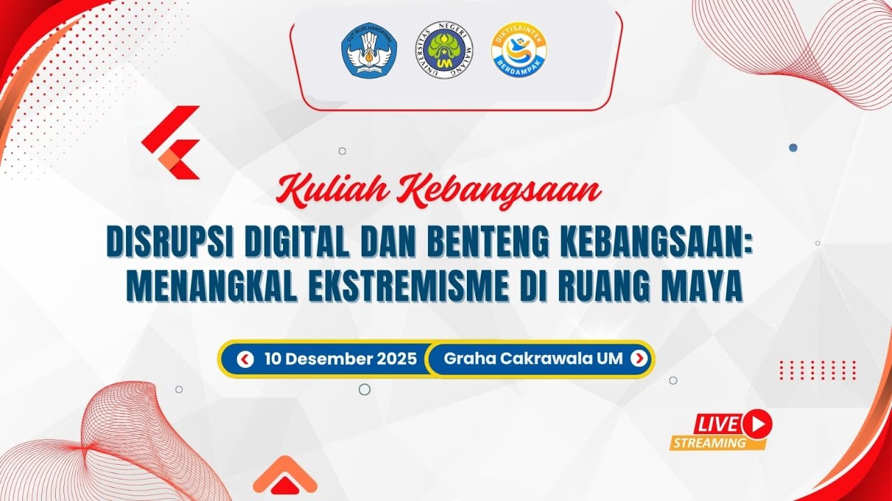 🔴LIVE - KULIAH KEBANGSAAN : MENANGKAL EKSTREMISME DI RUANG MAYA