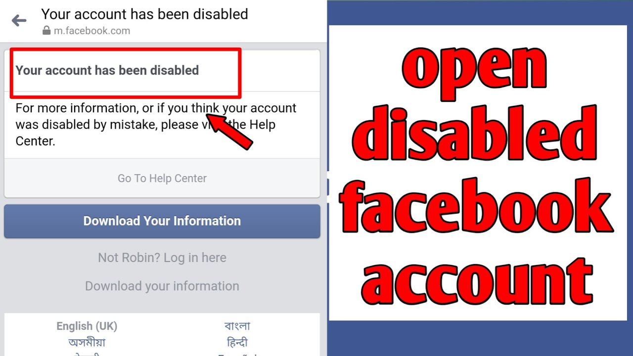 How to Open Disabled Facebook Account | Recover Disabled Facebook ...
